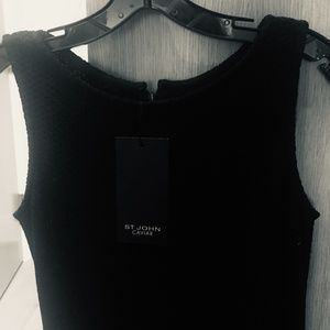 St. John Black Sheath Dress